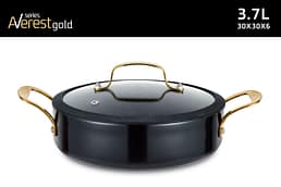 סוטאז' 3.7L יציקת שיש סדרת Averest gold בגודל 30X30X6 בגודל 3.7L בצבע שחור זהב